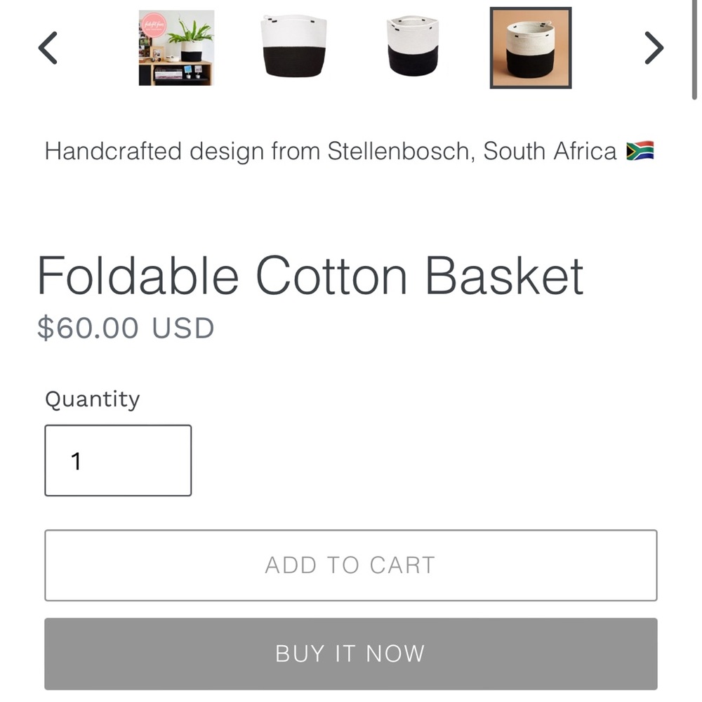 Foldable cotton basket - Picture 4 of 8